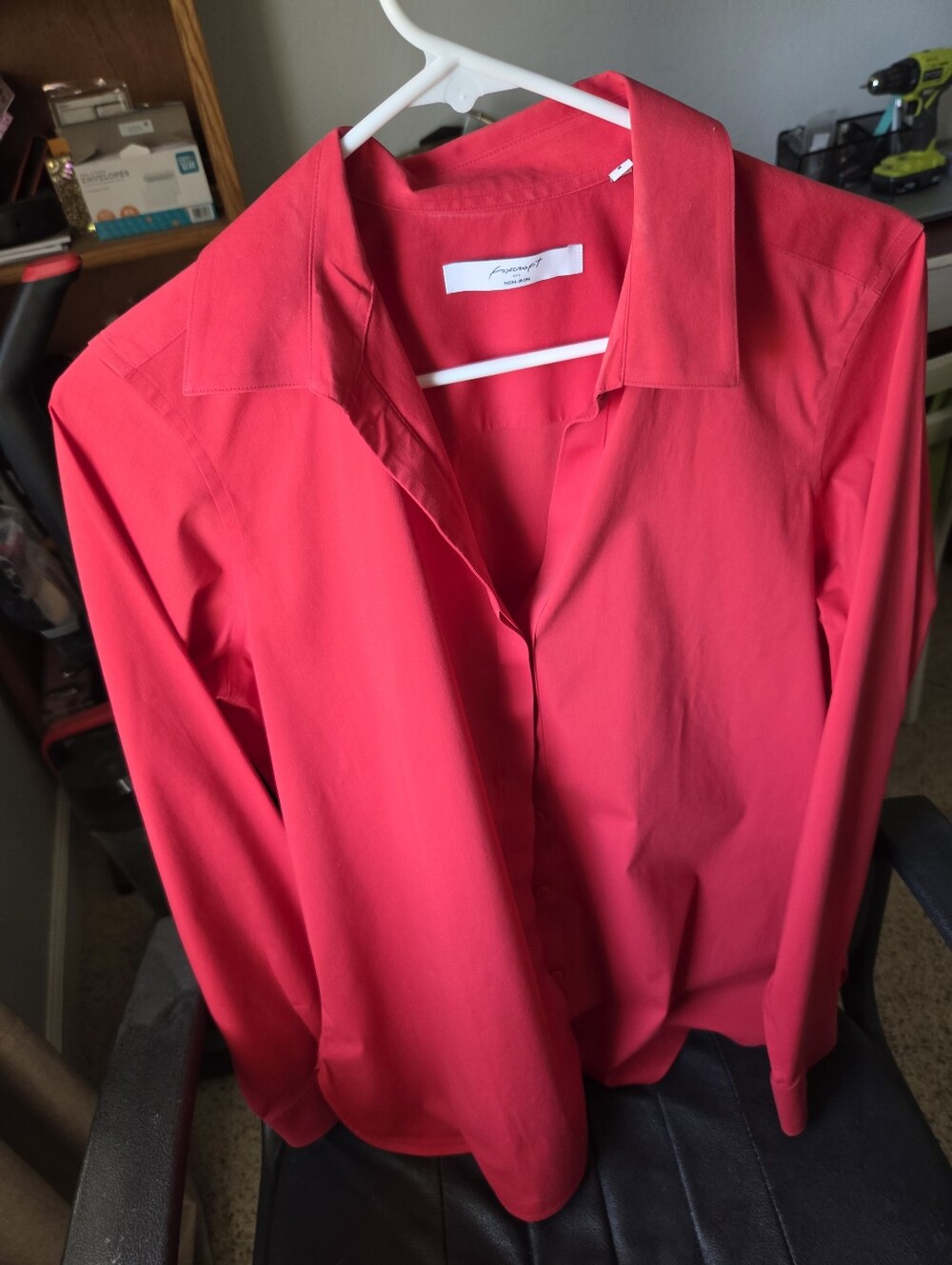 Foxcroft Red Button-Down Shirt
